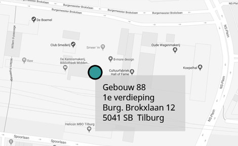 adres Perron 1, ondernemers op het juiste spoor, Gebouw 88 - Spoorzone - Tilburg